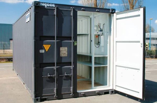 Paketeinrichtung Lagercontainer