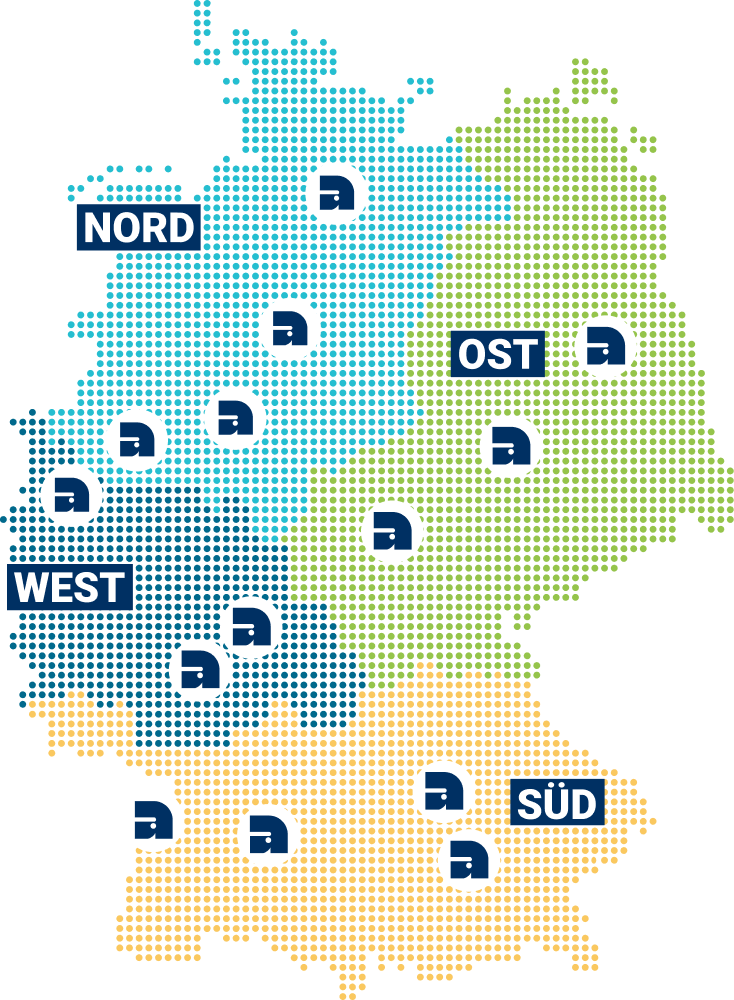 Algeco Standortkarte Deutschland